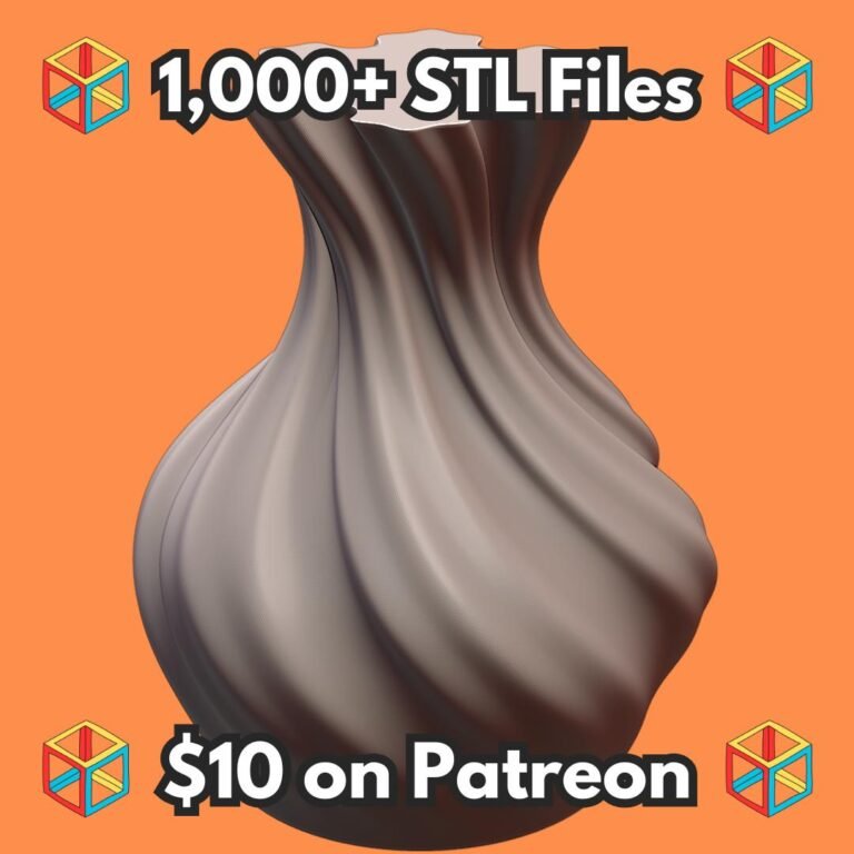 Elegant Swirl Design Planter with Ruffled Edge Vase Mode MineeForm FDM 3D Print STL File