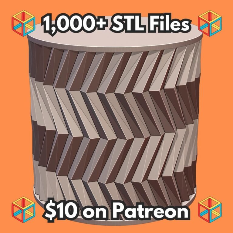 Modern Cylinder Planter with Simple Zig Zag Design Vase Mode MineeForm FDM 3D Print STL File