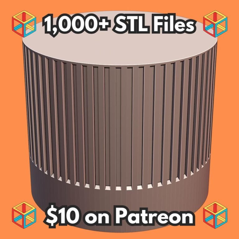 Modern Cylindrical Fluted Planter for Indoor Plants Vase Mode MineeForm FDM 3D Print STL File