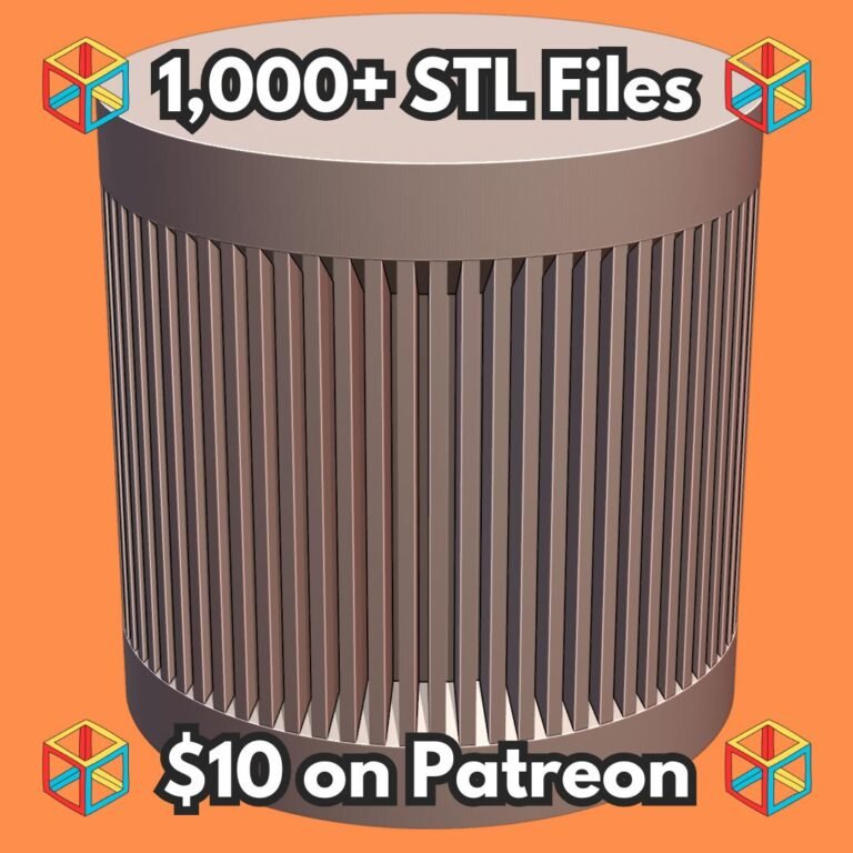 Modern Ribbed Cylindrical Planter for Indoor and Outdoor Use Vase Mode MineeForm FDM 3D Print STL File