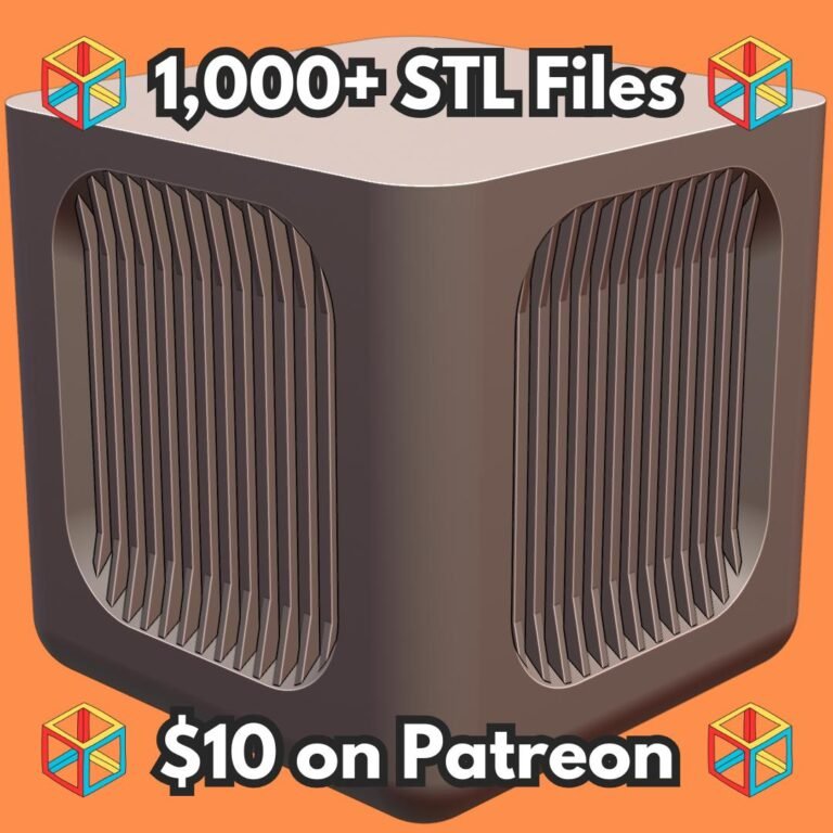 Modern Square Planter with Vertical Slatted Design Vase Mode MineeForm FDM 3D Print STL File