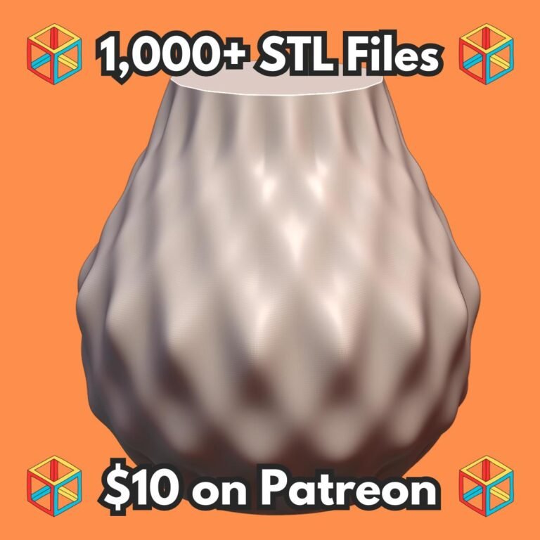 Textured Round Planter with Ribbed Design for Indoor Use Vase Mode MineeForm FDM 3D Print STL File