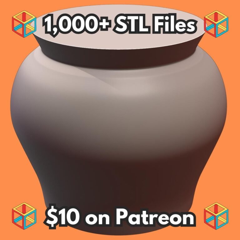 Wide Rimmed Ceramic Style Planter with Smooth Curved Design Vase Mode MineeForm FDM 3D Print STL File
